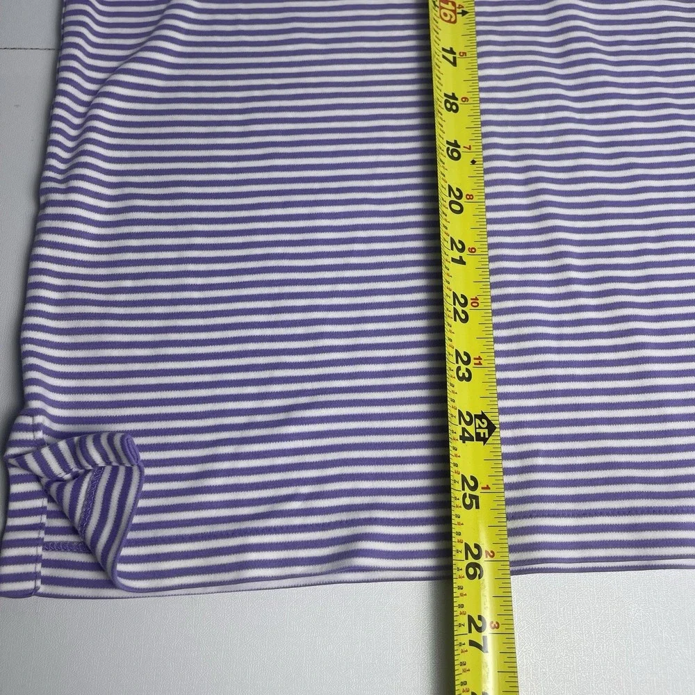 Polo Ralph Lauren Classic Fit Men's Large Purple White Stripe Flesh Pony